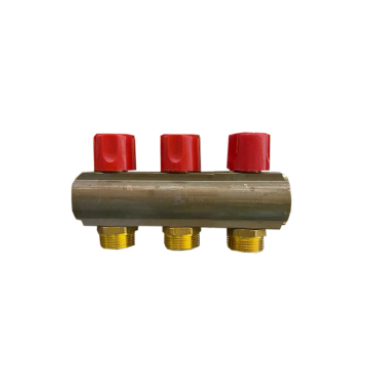 Echipamente de incalzire si producere ACM - COLECTOR BARA DN 1 Tol CU 3 CIRCUITE EUROCON SI ROBINETE ROSII