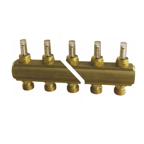 Incalzire - Colector bara D. 1'' cu 4 circuite eurocon si debitmetre