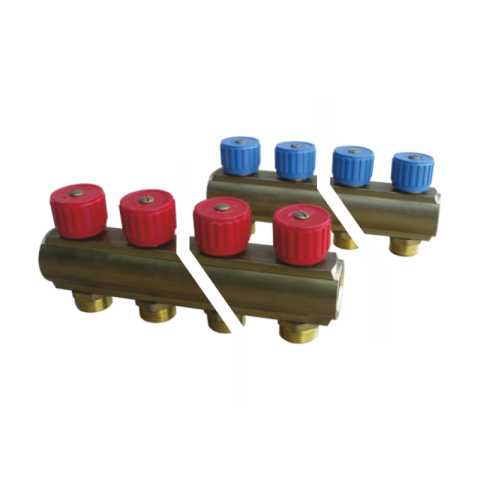 Incalzire - Colector bara sediu plan D. 1" 6 circuite D. 1/2" si robinete