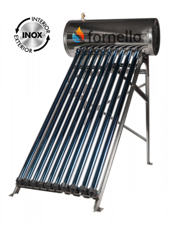 Panouri solare cu tuburi vidate - Panou solar presurizat compact, 18 de tuburi vidate si boiler inox 160 L, Fornello SPP-470-H58/1800-18-C