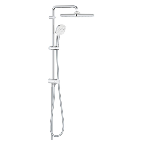 Sisteme de dus - Coloana de dus Grohe Tempesta Cube 250 bara dus 390 mm, dus fix, para de dus, diverter, crom