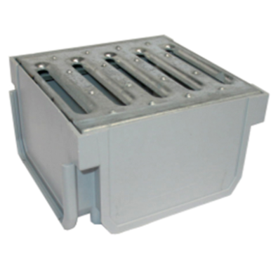 Tevi, fitinguri, robineti si accesorii - COLT CANAL MODULAR JOS CU GRILAJ GALVANIZAT 130 x 70 A15 - VALROM GAMA PluviKIT