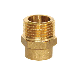 Instalatii de apa si canalizare - Conector din alama pentru teava cupru Ermetiq 22 x 3/4 FE