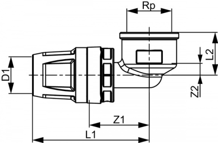 Cot TECElogo-Push din PPSU/alama standard Ø 20 x 3/4" FI [2]