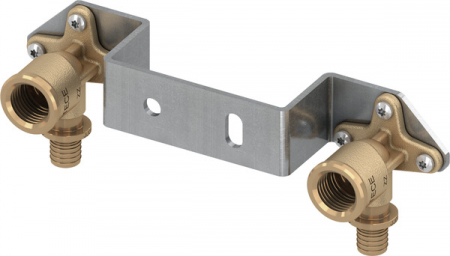 Componente de sistem - Unitate pentru montaj TECEflex, 2 coturi din bronz incluse Ø 16 x 1/2" FI