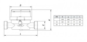 Contor apa rece, clasa C, DN15, Apator JS Smart C+ [1]