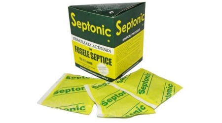 Echipamente pentru irigatii - Praf cu actiune biologica, pentru tratarea foselor septice, 4 plicuri, Septonic