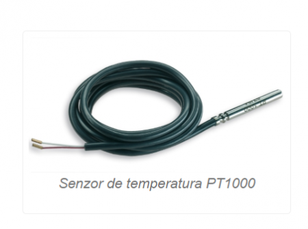 Automatizari panouri solare - Senzor (negru) de temperatură Sontec pentru panou solar, model PT 1000 - 1,5m