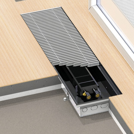 Echipamente de incalzire si producere ACM - Convector de pardoseala, fara ventilator, H=90 mm, 180x1900 mm, Purmo Aquilo FMK