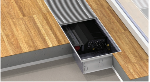 Echipamente de incalzire si producere ACM - Convector de pardoseala, incalzire/racire, 4837 W/1332 W, H=140 mm, 340x2750 mm, Purmo Aquilo F4C