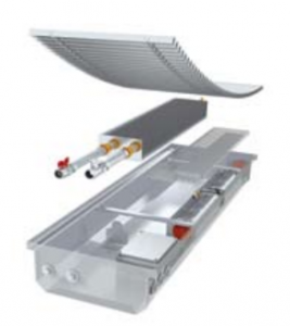 Echipamente de incalzire si producere ACM - Ventiloconvector, 961 W, 900 mm., 3 trepte de turatie, racord flexibil si robineti, model inox, Stilltech VCV-900-85-243-1-2-2-D