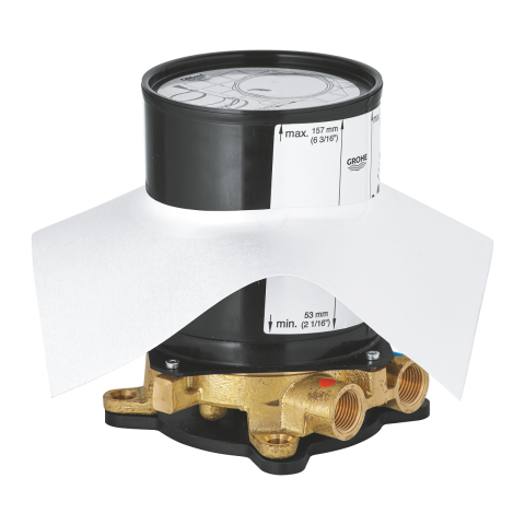 Corp incastrat Grohe installation set f. floor mtd, pentru baterii de cada cu fixare pe podea, ajustare, elemente fixare, montaj in pardosea, negru [3]