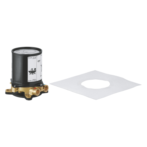 Corp incastrat Grohe installation set f. floor mtd, pentru baterii de cada cu fixare pe podea, ajustare, elemente fixare, montaj in pardosea, negru [1]