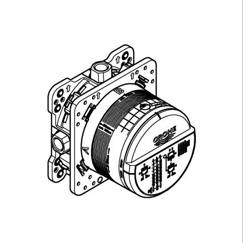 Corp incastrat Grohe Rapido SmartBox, 3 iesiri, 2 intrari, alarma, pentru baterii SmartControl [8]