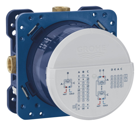 Obiecte sanitare - Corp incastrat Grohe Rapido SmartBox, 3 iesiri, 2 intrari, alarma, pentru baterii SmartControl