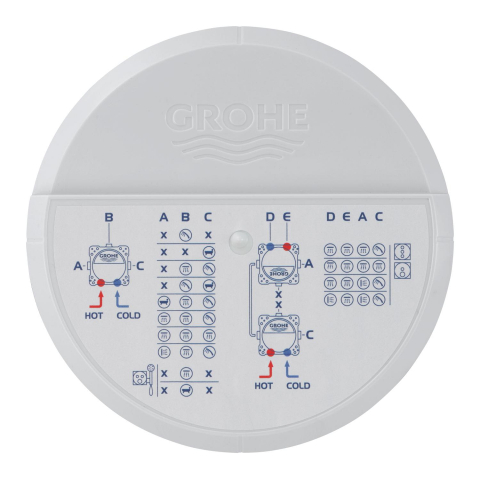 Corp incastrat Grohe Rapido SmartBox, 3 iesiri, 2 intrari, alarma, pentru baterii SmartControl [4]