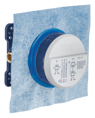 Corp incastrat Grohe Rapido SmartBox, 3 iesiri, 2 intrari, alarma, pentru baterii SmartControl [7]