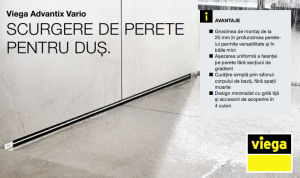 Scurgere de perete Viega Advantix Vario lungime reglabila 300-1200 mm cu inaltime redusa [3]