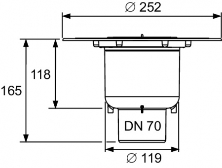 Corp sifon TECEdrainpointS din PP, evacuare verticala DN70 [2]