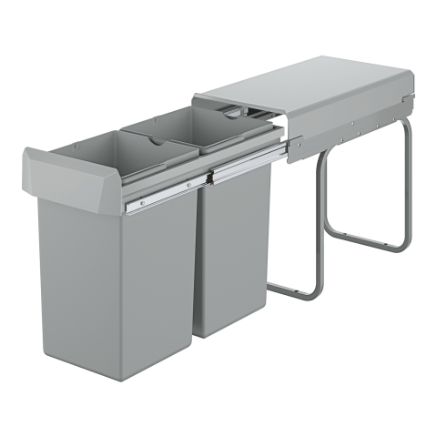 Cos de gunoi incorporabil Grohe waste bin 30cm, 2x15l, extensibil, 2 recipiente 15l, gri [3]