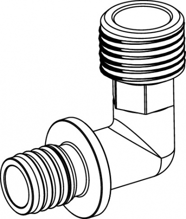 Cot TECEflex din alama standard Ø 25 x 3/4" FE [1]