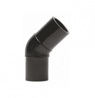 Tevi, fitinguri, robineti si accesorii - COT 45° PE100 APA/GAZ D. 160 SDR17 INJECTAT TG - VALROM GAMA WaterKIT