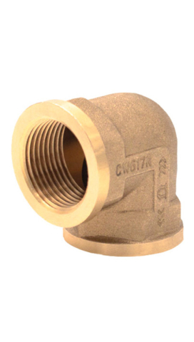 Instalatii de apa si canalizare - Cot alama CW617N Ermetiq 1tol FF