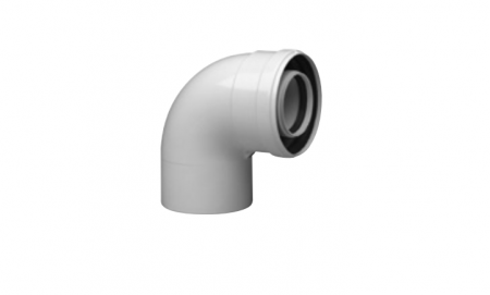 Echipamente de incalzire si producere ACM - Cot coaxial 90 grd DN 110/160, din polipropilena, Baxi