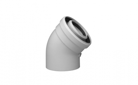 Accesorii si consumabile - Cot coaxial 45 grd DN 110/160, din polipropilena, Baxi