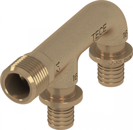 Fitinguri din bronz - Element cu dubla conexiune TECEflex din bronz, 16 mm x R 1/2" FE