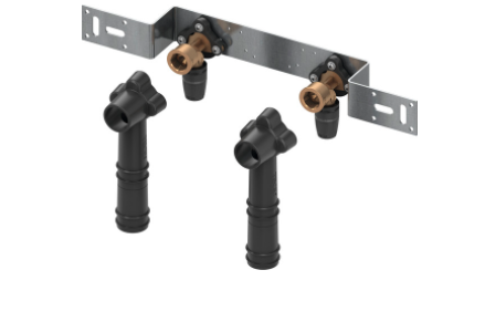 Componente de sistem - Unitate pentru montaj TECElogo-Push izolata fonic,2 coturi din bronz incluse, Ø 16 x 1/2" FI