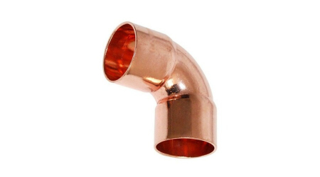 Fitinguri alama - Cot cupru 18x90 gr, FI-FI, pentru imbinare prin sudura, Comap