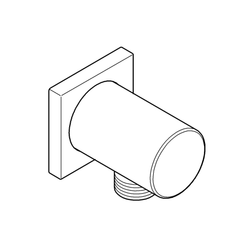 Sisteme de dus - Cot de iesire Grohe Rainshower, 1/2", protectie anti-reflux, crom mat