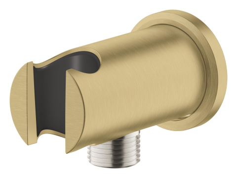 Cot de iesire Grohe Rainshower dus cu suport, montare pe perete, universal, filet tata, suport, auriu mat [4]