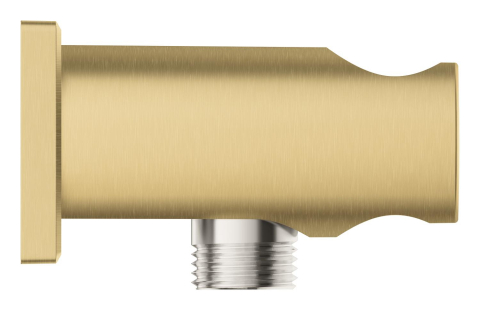 Cot de iesire Grohe Rainshower dus cu suport, montare pe perete, universal, filet tata, suport, auriu mat [3]