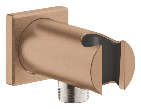 Cot de iesire Grohe Rainshower dus cu suport, montare pe perete, universal, filet tata, suport, cupru mat [2]