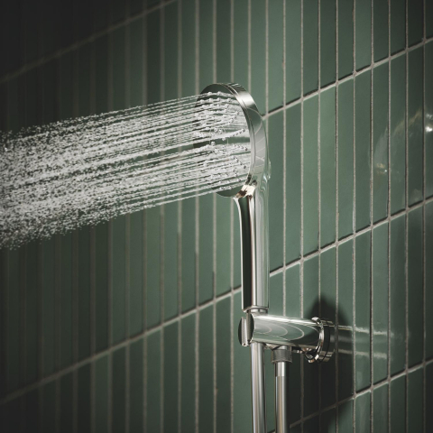 Cot de iesire Grohe Rainshower dus cu suport, montare pe perete, universal, filet tata, suport, crom [4]