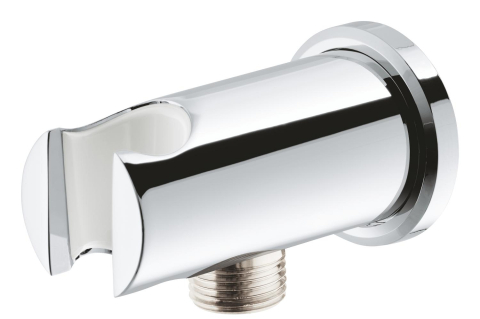 Cot de iesire Grohe Rainshower dus cu suport, montare pe perete, universal, filet tata, suport, crom [3]