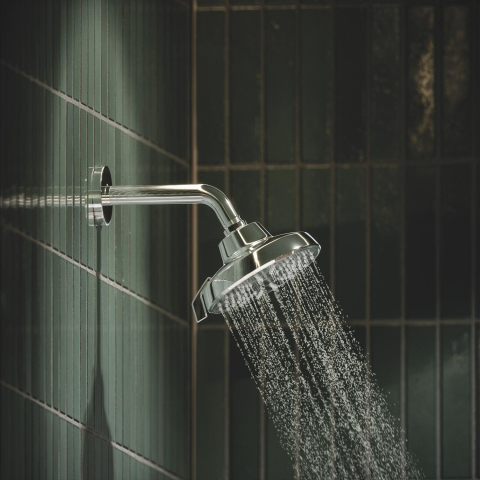 Cot de iesire Grohe Rainshower dus cu suport, montare pe perete, universal, filet tata, suport, crom [7]