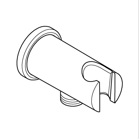 Sisteme de dus - Cot de iesire Grohe Rainshower dus cu suport, montare pe perete, universal, filet tata, suport, antracit