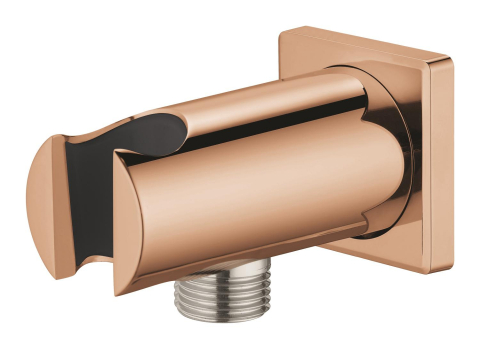 Cot de iesire Grohe Rainshower dus cu suport, montare pe perete, universal, filet tata, suport, cupru lucios [4]