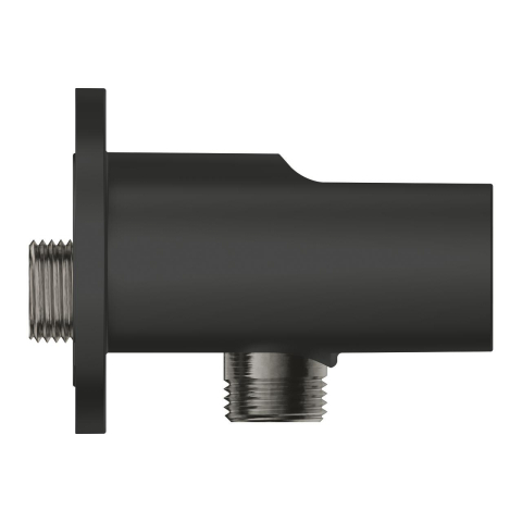 Cot de iesire Grohe Tempesta, 1/2", cu suport para dus integrat, negru [1]