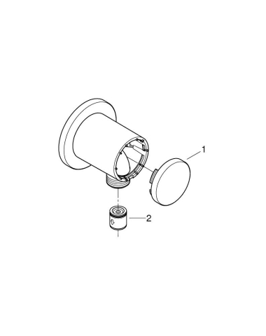 Cot de iesire Grohe Tempesta dus, 1/2"'', protectie anti-reflux, crom [3]