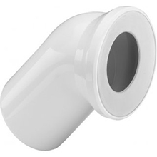 Sisteme de scurgere pentru dus - Cot de scurgere Viega la 45° pentru vase WC din plastic alb