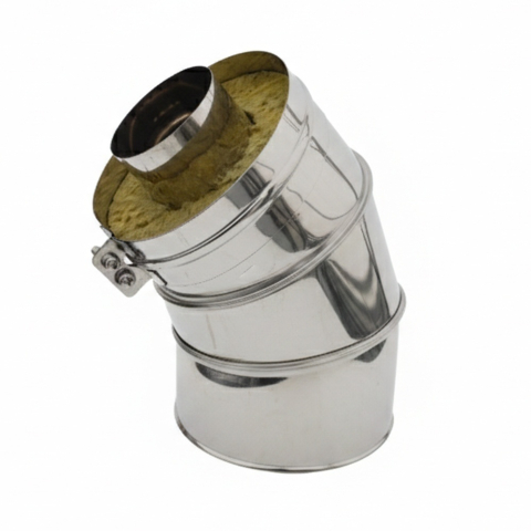 Incalzire - Cot inox izolat DP 45°, Ø80 mm