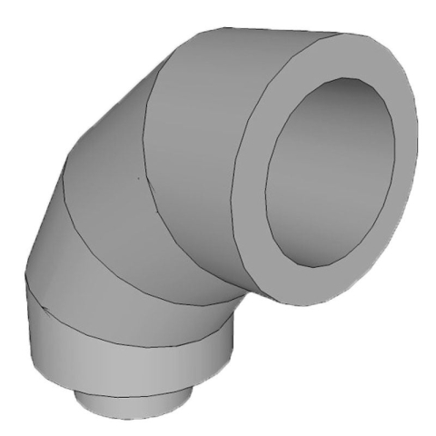Cot inox izolat DP 90°, Ø80 mm [1]