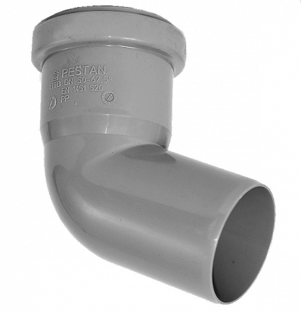 Tevi, fitinguri, robineti si accesorii - Cot PP gri 45° DN 32 Pestan