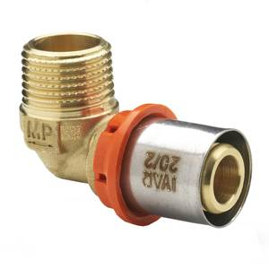 Fitinguri sertizare - Cot presare, sertizare IVAR 26 x 3/4 de 3mm filet exterior