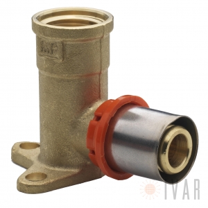 Fitinguri sertizare - Cot presare, sertizare cu talpa IVAR 20/2 x 1/2 filet interior