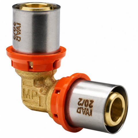 Tevi si fitinguri sertizare - Cot presare, sertizare IVAR 16 x 16 de 2mm